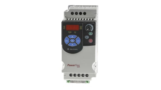 Rockwell, allen, bradley, allen-bradly, ethernet, ethernet-ip, ethernet/ip, CIP, industrial, OLC, communication, controller,22F-A4P2N113,Allen Bradley PowerFlex 4M Inverter Drive, 1-Phase In, 400Hz Out, 0.75 kW, 240 V ac, 4.2 A