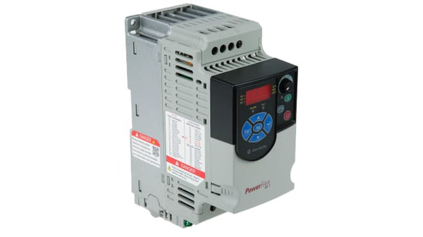 Rockwell, allen, bradley, allen-bradly, ethernet, ethernet-ip, ethernet/ip, CIP, industrial, OLC, communication, controller,22F-A1P6N113,Allen Bradley PowerFlex 4M Inverter Drive, 1-Phase In, 400Hz Out, 0.2 kW, 240 V ac, 1.6 A