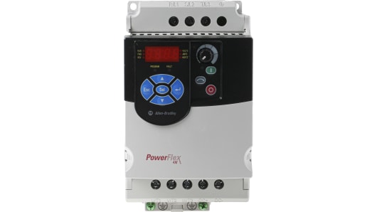Rockwell, allen, bradley, allen-bradly, ethernet, ethernet-ip, ethernet/ip, CIP, industrial, OLC, communication, controller,22F-D6P0N113,Allen Bradley PowerFlex 4M Inverter Drive, 3-Phase In, 400Hz Out, 2.2 kW, 480 V ac, 6 A