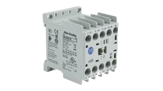 Rockwell, allen, bradley, allen-bradly, ethernet, ethernet-ip, ethernet/ip, CIP, industrial, OLC, communication, controller,100-K05DJ01,Allen Bradley 100 Series 100K Contactor, 24 V dc Coil, 3 Pole, 5 A, 2.2 kW, 1NC