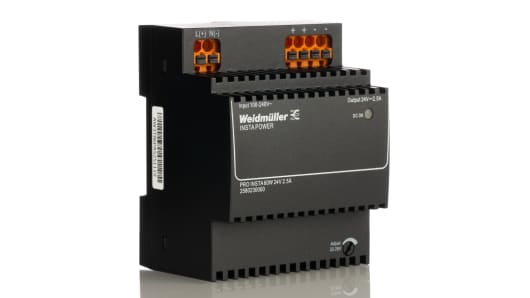 Electrical components near me, Electrical components store in Nigeria,weidmuller 2580230000 PRO INSTA DIN Rail Power Supply, 85 ? 264V ac ac, dc Input, 24V dc dc Output, 2.5A Output,Industrial Connectivity,Automation,Digitalization,Electrical Components,Terminal Blocks,Wire Processing,Enclosures,Sensors and Actuators,Energy Management,weidmuller