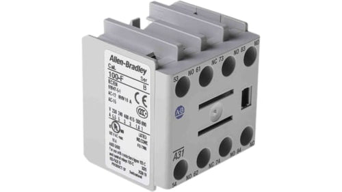 Rockwell, allen, bradley, allen-bradly, ethernet, ethernet-ip, ethernet/ip, CIP, industrial, OLC, communication, controller,100-FA31,Allen Bradley Auxiliary Contact - 1NC + 3NO, 4 Contact, Front Mount, 10 A