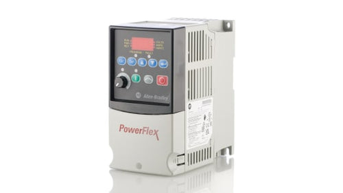 Rockwell, allen, bradley, allen-bradly, ethernet, ethernet-ip, ethernet/ip, CIP, industrial, OLC, communication, controller,22B-D2P3N104,Allen Bradley PowerFlex 40 Inverter Drive, 3-Phase In, 400Hz Out, 0.75 kW, 400 V ac, 2.3 A