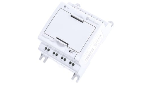 Rockwell, allen, bradley, allen-bradly, ethernet, ethernet-ip, ethernet/ip, CIP, industrial, OLC, communication, controller,2080-LC10-12QBB,Allen Bradley Micro810 PLC CPU - 8 Inputs, 4 Outputs, Analogue, Digital, USB Networking