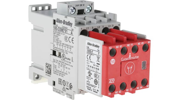 100S-C09EJ23C,Allen-Bradley,rockwell,industrial,rockwell in Nigeria, callibration, Safety Products,Allen Bradley 100S-C Contactor, 24 V dc Coil, 3 Pole, 9 A, 2NO + 3NC