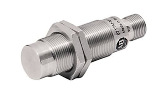 Rockwell, allen, bradley, allen-bradly, ethernet, ethernet-ip, ethernet/ip, CIP, industrial, OLC, communication, controller,871TM-M10NP18-D4,Allen Bradley Inductive Barrel-Style Proximity Sensor, PNP Output, 10 mm Detection, IP68, IP69K, M18 x 1, IO-Link