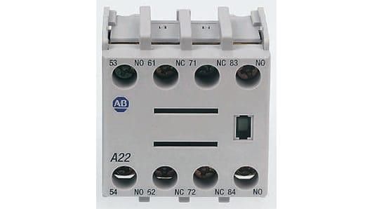 Rockwell, allen, bradley, allen-bradly, ethernet, ethernet-ip, ethernet/ip, CIP, industrial, OLC, communication, controller,100-FA40,Allen Bradley Auxiliary Contact - 4NO, 4 Contact, Front Mount, 10 A