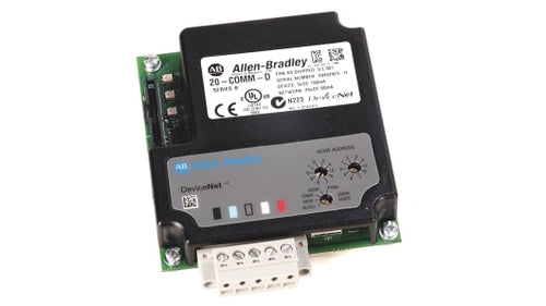 Rockwell, allen, bradley, allen-bradly, ethernet, ethernet-ip, ethernet/ip, CIP, industrial, OLC, communication, controller,20-COMM-D,Allen Bradley Adapter for use with PowerFlex 70, PowerFlex 700, PowerFlex 700H, PowerFlex 700S, PowerFlex 750 - 19mm