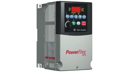 Rockwell, allen, bradley, allen-bradly, ethernet, ethernet-ip, ethernet/ip, CIP, industrial, OLC, communication, controller,22B-A5P0N114,Allen Bradley PowerFlex 40 Inverter Drive, 1-Phase In, 400Hz Out, 0.75 kW, 230 V ac, 5 A