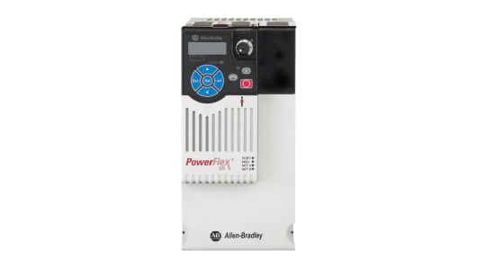 Allen Bradley PowerFlex 525 Inverter Drive, 3-Phase In, 500Hz Out, 7.5 kW, 400 V ac, 17 ARockwell25B-D017N114Allen Bradley PowerFlex 525 Inverter Drive, 3-Phase In, 500Hz Out, 7.5 kW, 400 V ac, 17 A