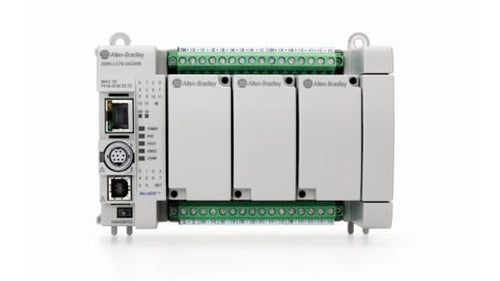 Rockwell, allen, bradley, allen-bradly, ethernet, ethernet-ip, ethernet/ip, CIP, industrial, OLC, communication, controller,2080-LC70-24QWB,Allen Bradley, Micro870, PLC CPU - 14 Inputs, 10 Outputs, Relay, HMI Interface