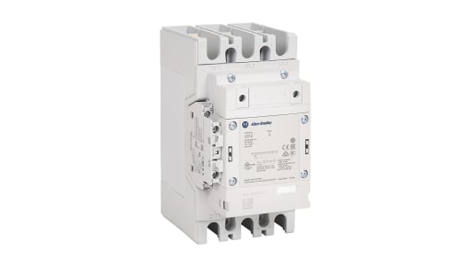 Rockwell, allen, bradley, allen-bradly, ethernet, ethernet-ip, ethernet/ip, CIP, industrial, OLC, communication, controller,100-E205KD11,Allen Bradley 100-E Contactor, 100 ? 250 V dc Coil, 3 Pole, 205 A, 110 kW, 1NO + 1NC