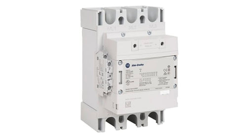 Rockwell, allen, bradley, allen-bradly, ethernet, ethernet-ip, ethernet/ip, CIP, industrial, OLC, communication, controller,100-E370KD11,Allen Bradley 100-E Contactor, 100 ? 250 V dc Coil, 3 Pole, 370 A, 200 kW, 1NO + 1NC