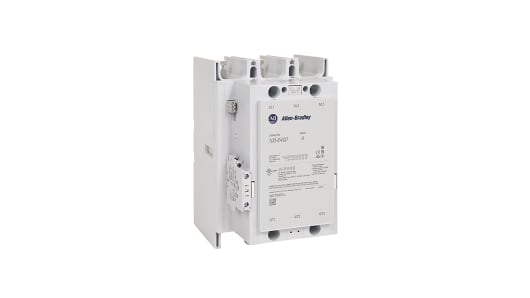 Rockwell, allen, bradley, allen-bradly, ethernet, ethernet-ip, ethernet/ip, CIP, industrial, OLC, communication, controller,100-E400ED11,Allen Bradley 100-E Contactor, 100 ? 250 V dc Coil, 3 Pole, 400 A, 200 kW, 1NO + 1NC