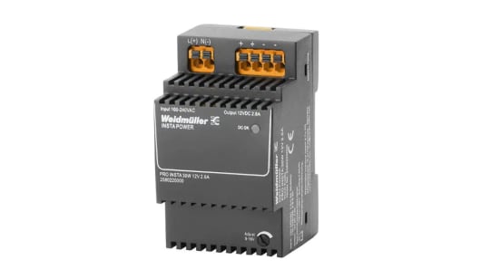 Electrical components near me, Electrical components store in Nigeria,weidmuller 2580220000 PRO INSTA DIN Rail Power Supply, 85 ? 264V ac ac, dc Input, 12V dc dc Output, 2.6A Output,Industrial Connectivity,Automation,Digitalization,Electrical Components,Terminal Blocks,Wire Processing,Enclosures,Sensors and Actuators,Energy Management,weidmuller